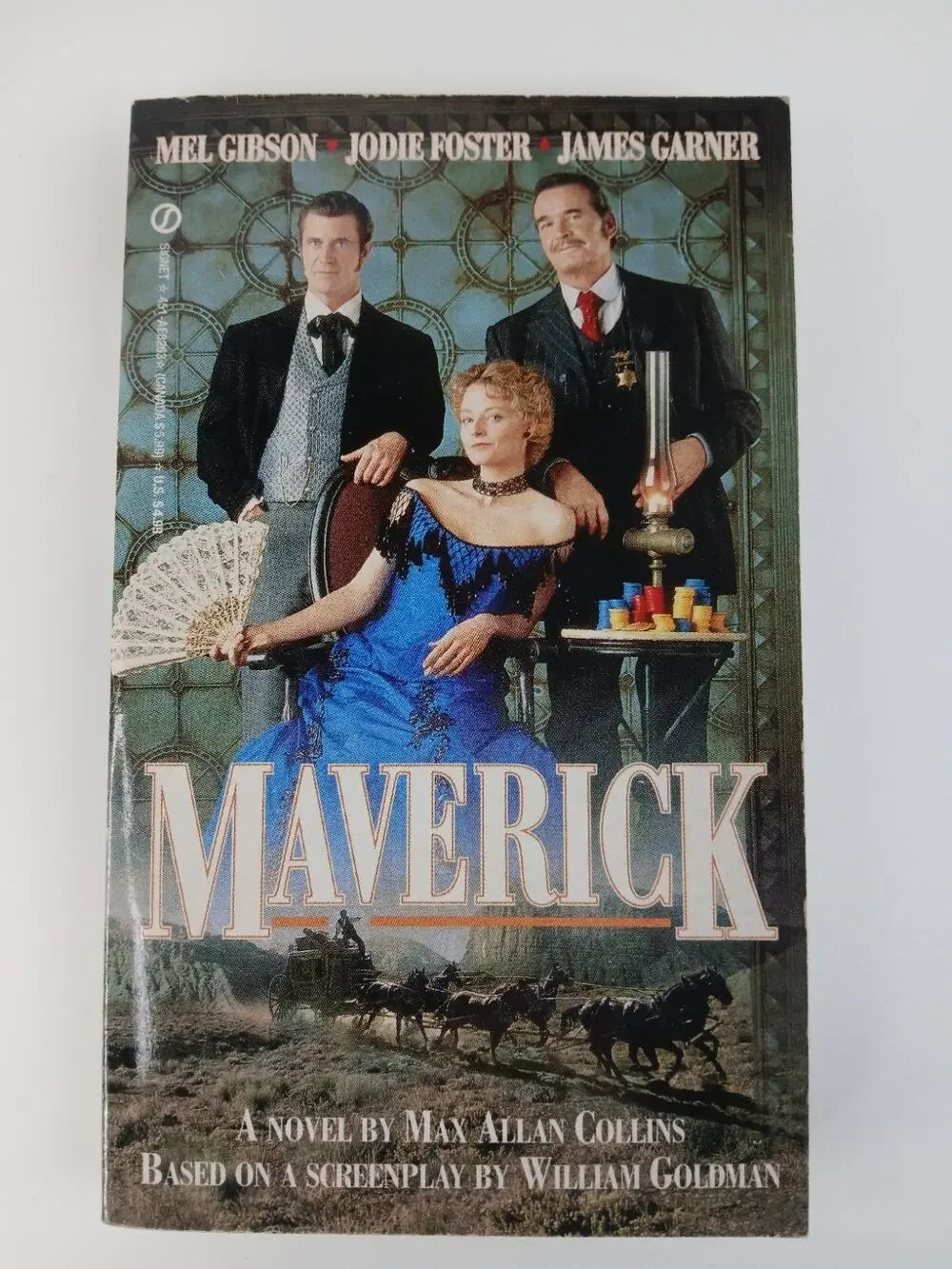 Maverick Max Allan Collins Paperback Mel Gibson Jodie Foster James Garner *